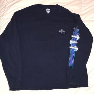 long sleeve navy guy harvey t shirt